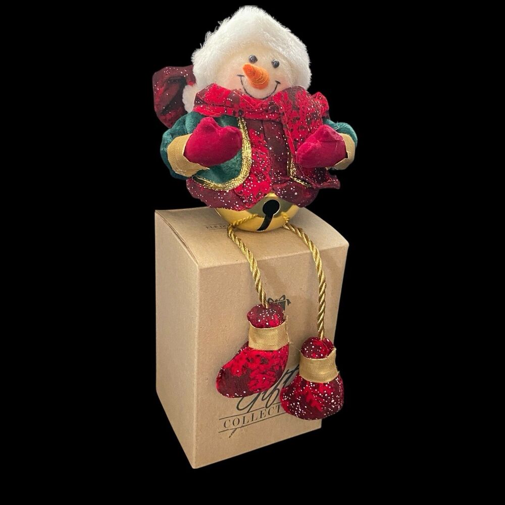 Avon Elf Door Knob Dangler Snowman Christmas Bell Decoration Holiday 2001